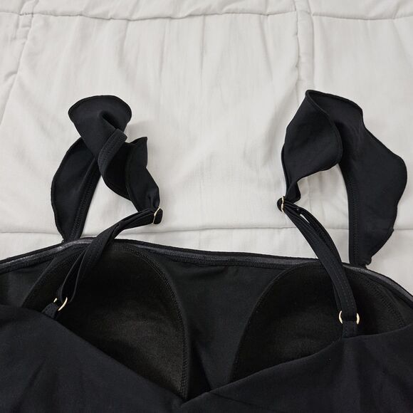 Summersalt The Ruffle Oasis One Piece 6 Black Sea Urchin Swimsuit Bikini Beach - Picture 4 of 7